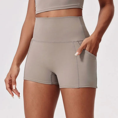 SPARK High Waist Double Pocket Yoga Shorts CY5457