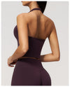 SPARK Women's Halter Deep V-neck Yoga Tank Top ZC4208