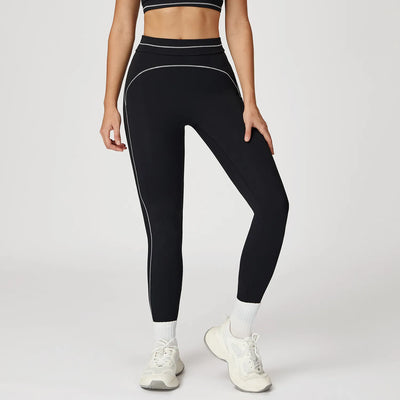 SPARK Contrast Color Sanded Folded High Waist Leggings ZC7028