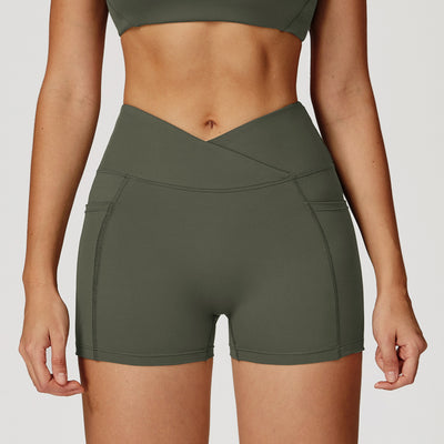 SPARK Cross High Waist Shorts for Women ZC2030