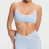 SPARK Contrast Color Spaghetti Straps Fitness Sports Bra RX6008