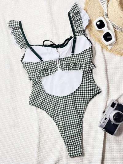 SPARK Black&White Plaid One Piece Swimsuit CHUSG251R