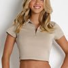 SPARK Yoga Short Sleeve Drawstring Skirt Two Piece Set SB2454
