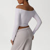 SPARK Yoga Long Sleeve Off-shoulder Top YG2525