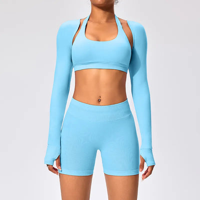 SPARK Women's Thin Smock with Open Back Fitness Cropped Top RX2376