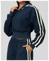 SPARK Women’s Color Block Cropped Hooded Jacket | Thick Warm Athletic & Casual Jacket ZC3005