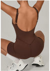 SPARK Quick-dry One-piece Workout Bodysuit with Adjustable Straps TF1410