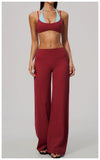 SPARK Women’s Color Block Fake Two-Piece Yoga Bra ZC2585