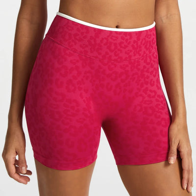 SPARK Seamless Leopard-print Yoga Fitness Shorts RXW3006-2