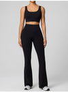 SPARK Women's High Waist Shaping Yoga Flare Pants with Pocket FYD248