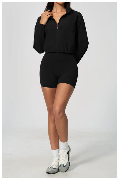 SPARK Women's Yoga Windbreaker Sun-Protective Stand-Collar Jacket ZC2136