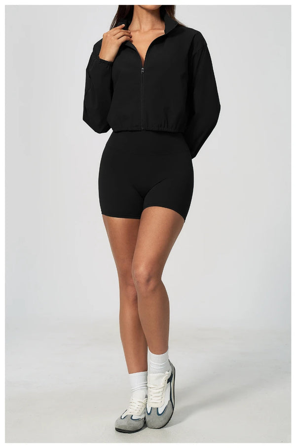 SPARK Women's Yoga Windbreaker Sun-Protective Stand-Collar Jacket ZC2136