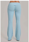 SPARK Women’s Fold-Over Waist Butt-Lifting Yoga Flare Pants TF2257