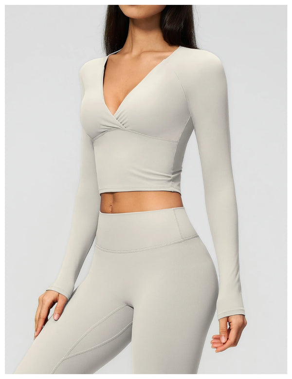 SPARK Women's Slim-Fit Long-Sleeve Yoga Top ZC4208