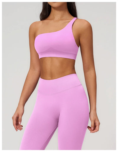 SPARK Spring New One Shoulder Pretty-Back Yoga Bra ZC7790