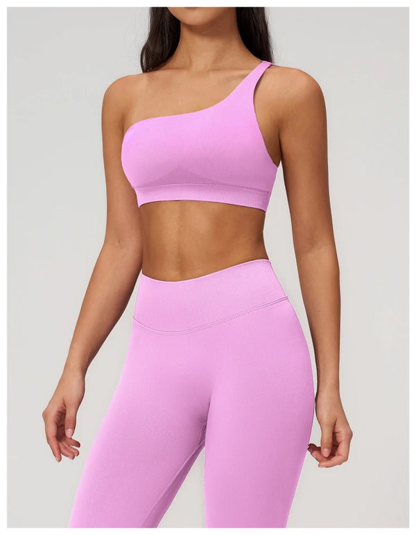 SPARK Spring New One Shoulder Pretty-Back Yoga Bra ZC7790