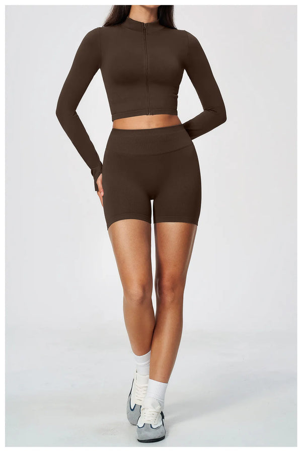 SPARK Seamless Women’s Cropped Yoga Fitness Jacket ZC5112