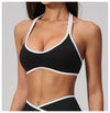 SPARK Color-blocked Halter Yoga Fitness Bra ZC2134