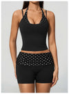 SPARK New Color-blocked Polka Dot Yoga Tank Top ZC4549