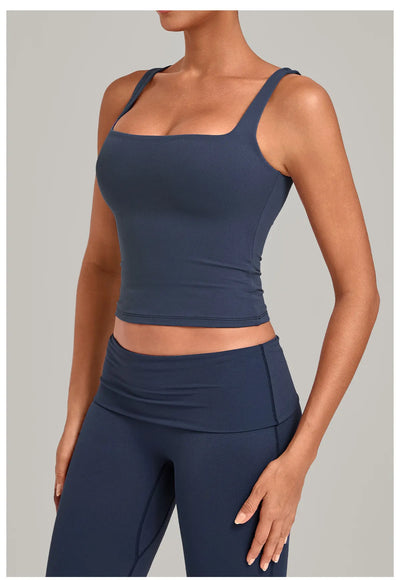 SPARK Women’s Square Neck Yoga Tank Tops TF6012