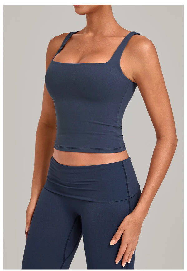 SPARK Women’s Square Neck Yoga Tank Tops TF6012
