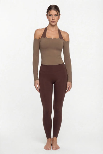 SPARK Fake Two-Piece Color-Block Fitness Yoga Top FNK881301