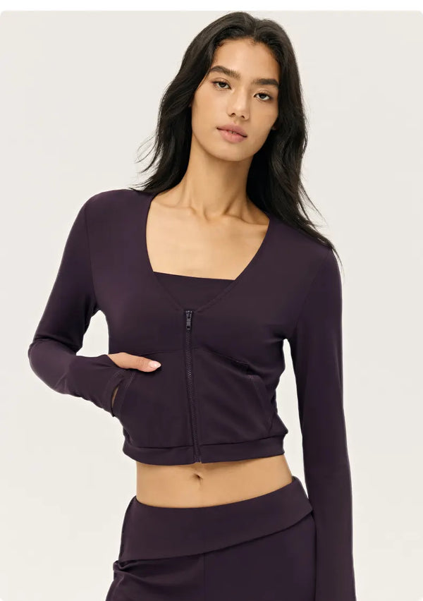 SPARK Women’s Cropped V-Neck Workout Jacket DS126067