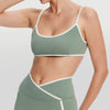 SPARK Contrast Color Spaghetti Straps Fitness Sports Bra RX6008