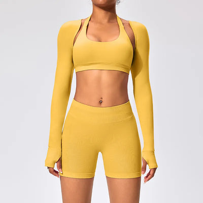 SPARK Women's Thin Smock with Open Back Fitness Cropped Top RX2376