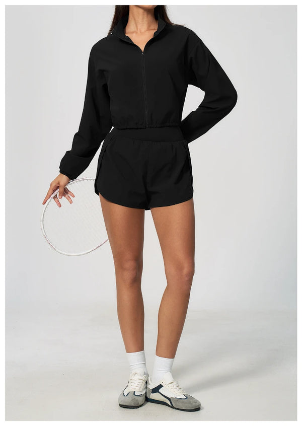 SPARK Women's Yoga Windbreaker Sun-Protective Stand-Collar Jacket ZC2136