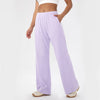 SPARK Women's Waffle Solid Color Wide Leg Pants YEL52569
