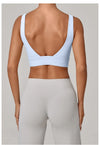SPARK Women's Wide Hem High Support Open Back Yoga Bra QS25010