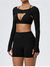 SPARK Women's Naked-Feel Brushed Long Sleeve Yoga Cover-Up Top YEL62538
