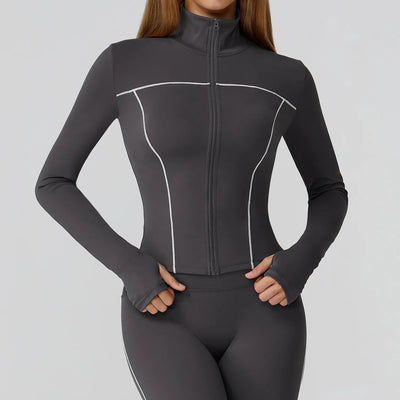 SPARK Contrast Color Slim Yoga Jacket ZC2036
