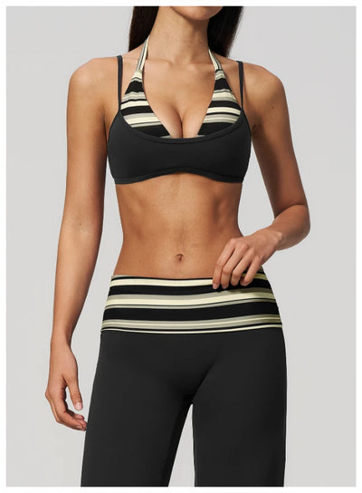 SPARK New Color-blocked Polka Dot Yoga Bra ZC4549