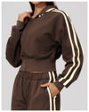 SPARK Women’s Color Block Cropped Hooded Jacket | Thick Warm Athletic & Casual Jacket ZC3005