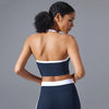 SPARK Contrast Color Halter Sports Bra DQ25091