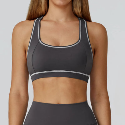 SPARK Contrast Color Brushed Yoga Bra ZC2036