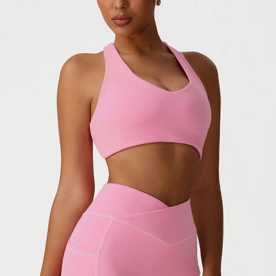 SPARK Cross Back Heart Shape Beautiful Sports Bra YG2526