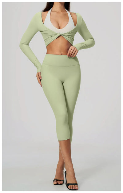 Spark Women's Long Sleeve Cropped Yoga Top ZC5529