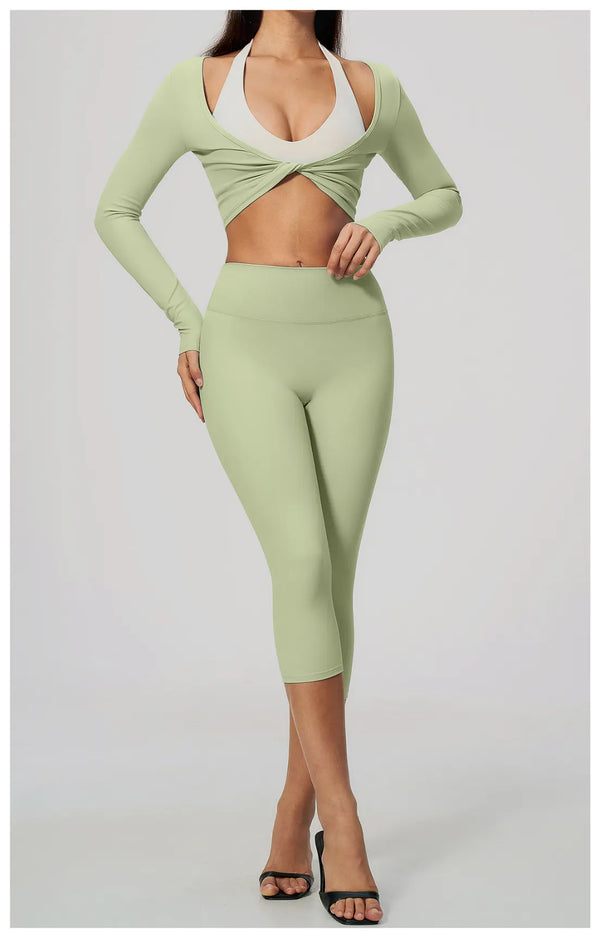 Spark Women's Long Sleeve Cropped Yoga Top ZC5529