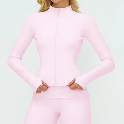 SPARK Yoga Long-sleeved Zip-up Pocket Jacket For Women ZC4510