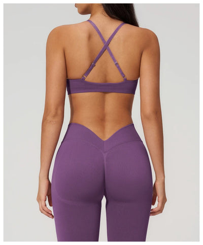 SPARK Seamless Cross Back Adjustable Sports Yoga Bra ZC7790