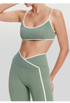 SPARK Contrast Color Spaghetti Straps Fitness Sports Bra RX6008
