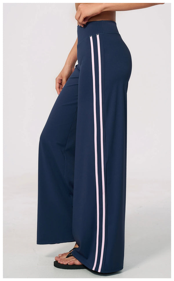 SPARK Women's Contrast Color Wide Leg Yoga Pants ZC3588
