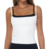 SPARK Fake Two-Piece Square Neck Yoga Tank Top ZC3092