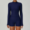 SPARK Ribbed Stand-up Collar Slim Yoga JacketZC3093