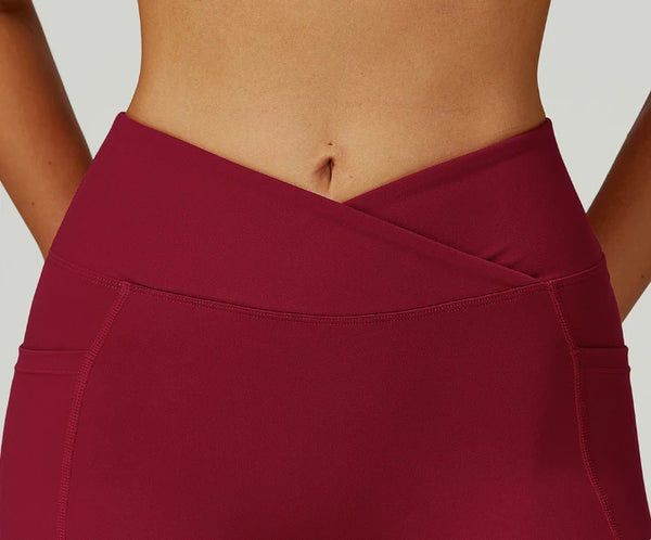 SPARK Cross High Waist Yoga Pants With Pockets For Women ZC2030