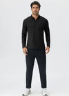 SPARK Men's Half-zip Cotton-Linen Feel Casual Workout & Running Top 61530YEL
