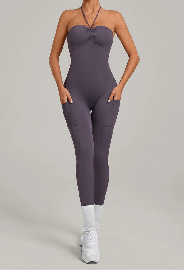 SPARK Women’s Versatile Yoga Jumpsuit with Side Pockets TF80663